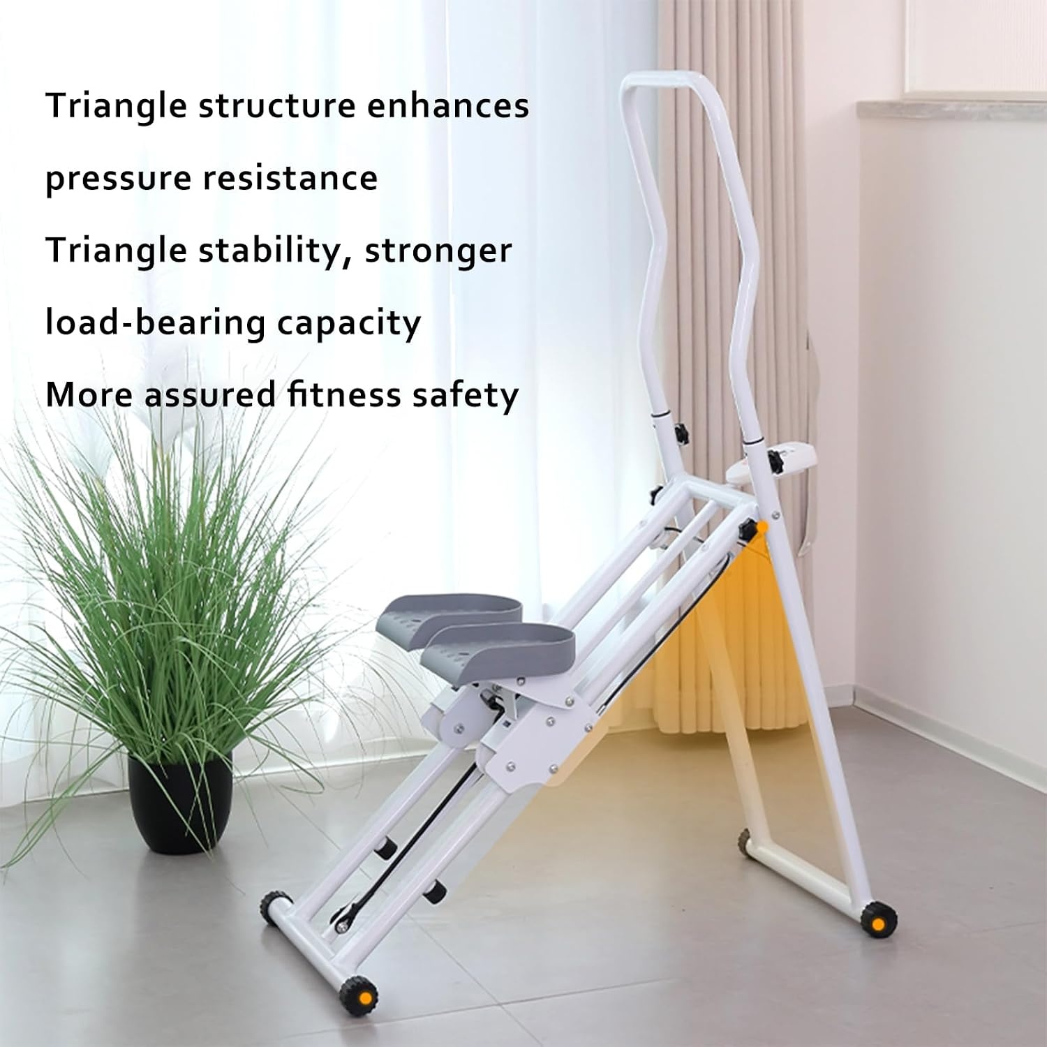 Verticale klimstepper voor full-body training, hometrainer met lcd-display, caloriemeter, knievriendelijk, fitnessapparaat voor thuis, opvouwbaar, belastbaar tot 150 kg