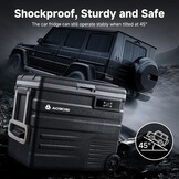 AAOBOSI Compressor-koelbox, 65 liter, koelbox auto met wifi-app-bediening, 12/24 V en 100-240 V, elektrische koelbox tot -20 °C, voor auto, vrachtwagen, boot, camper, camping - Maat 65L