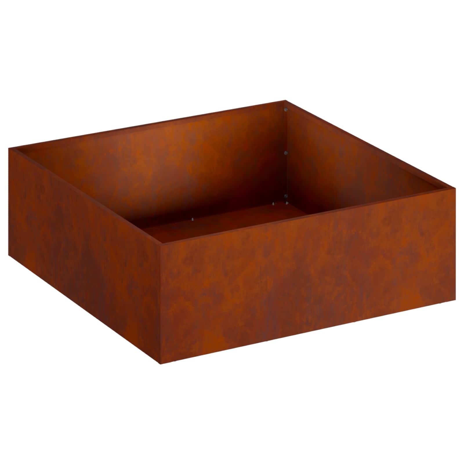 vidaXL Plantenbak 2 st Roestkleurig 40 x 40 x 20 cm weervast staal