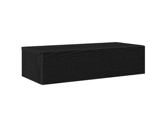 vidaXL Wandschap met lades 60x26,5x15 cm bewerkt hout zwart