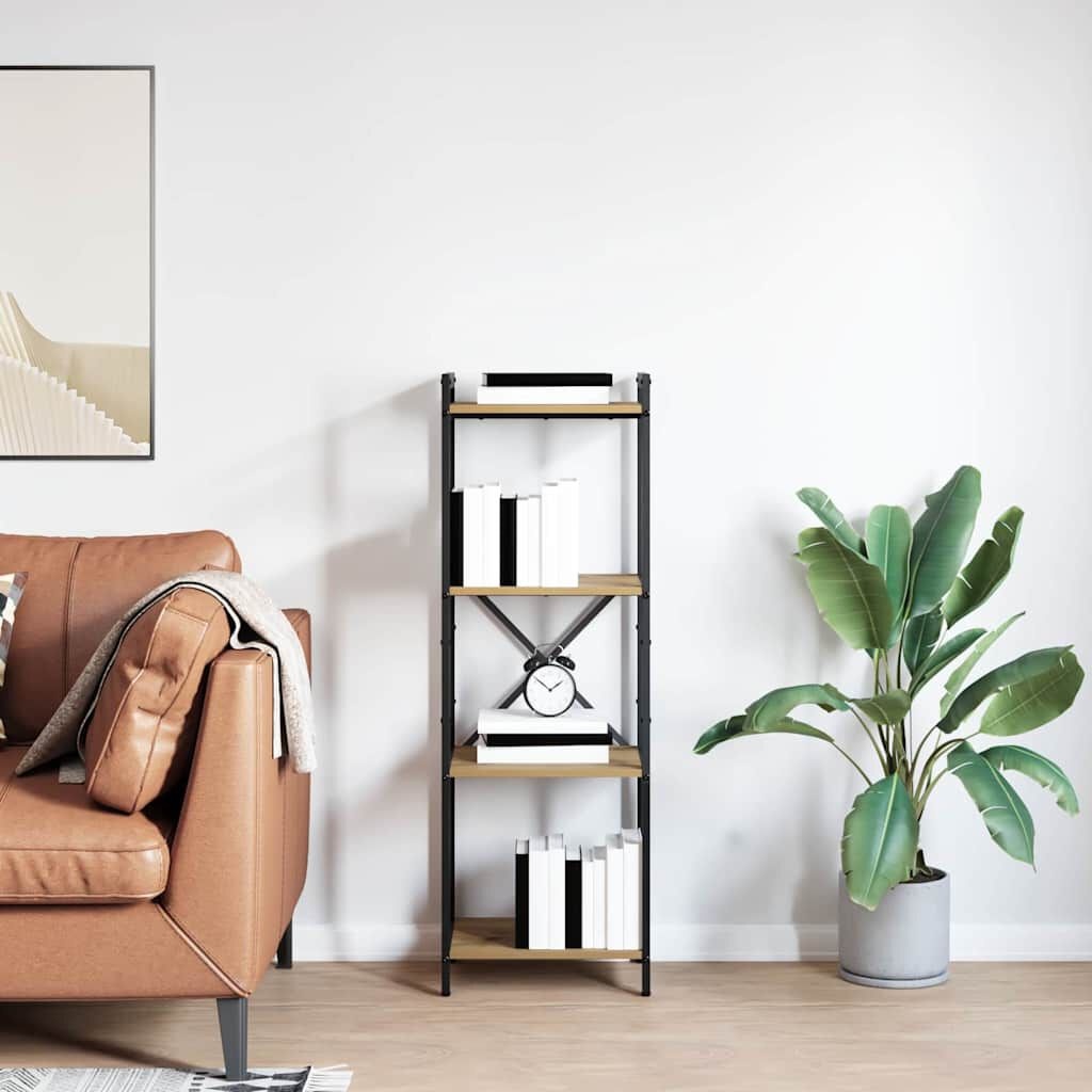 vidaXL Boekenkast 40 x 30 x 119 cm Bewerkt hout Artisan Eiken