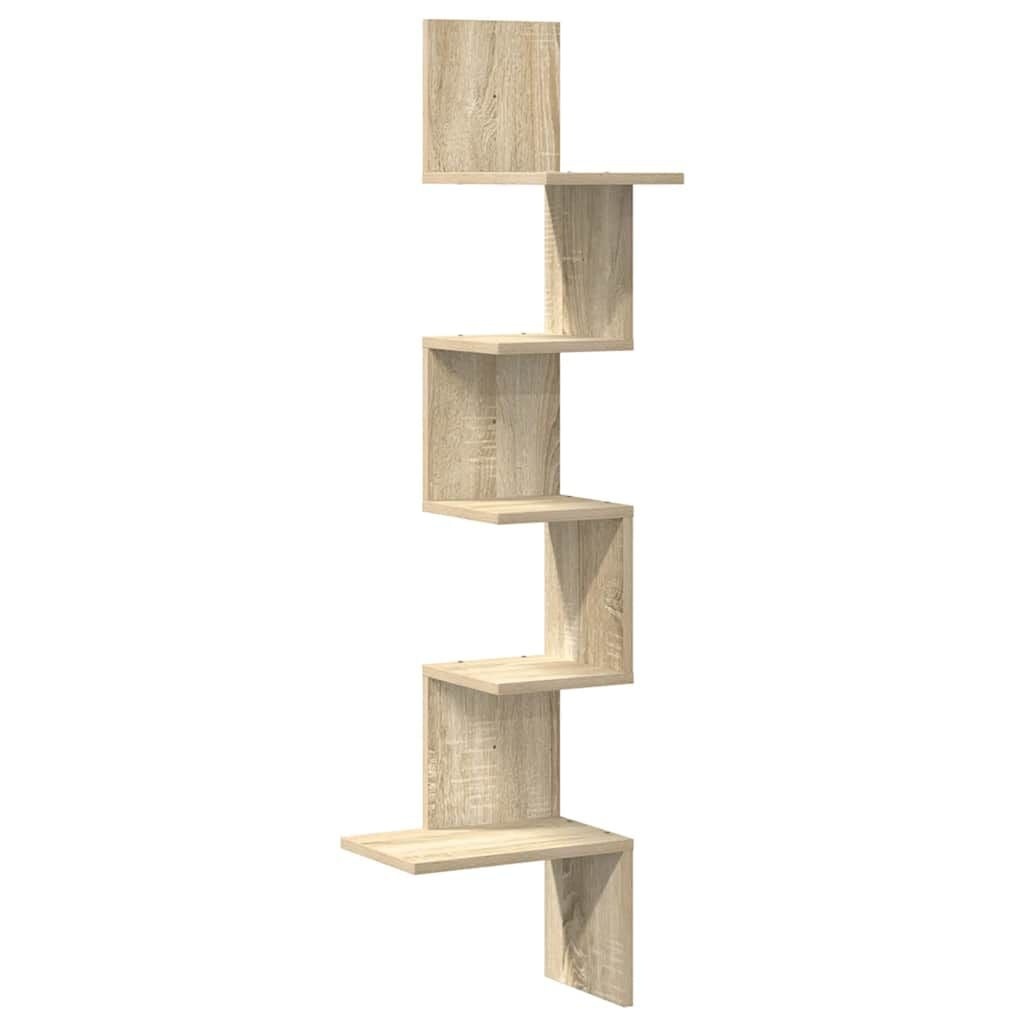 vidaXL Hoekwandschap 32x32x127,5 cm bewerkt hout sonoma eikenkleurig
