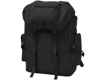 vidaXL Rugzak legerstijl 65 L zwart