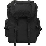 vidaXL Rugzak legerstijl 65 L zwart