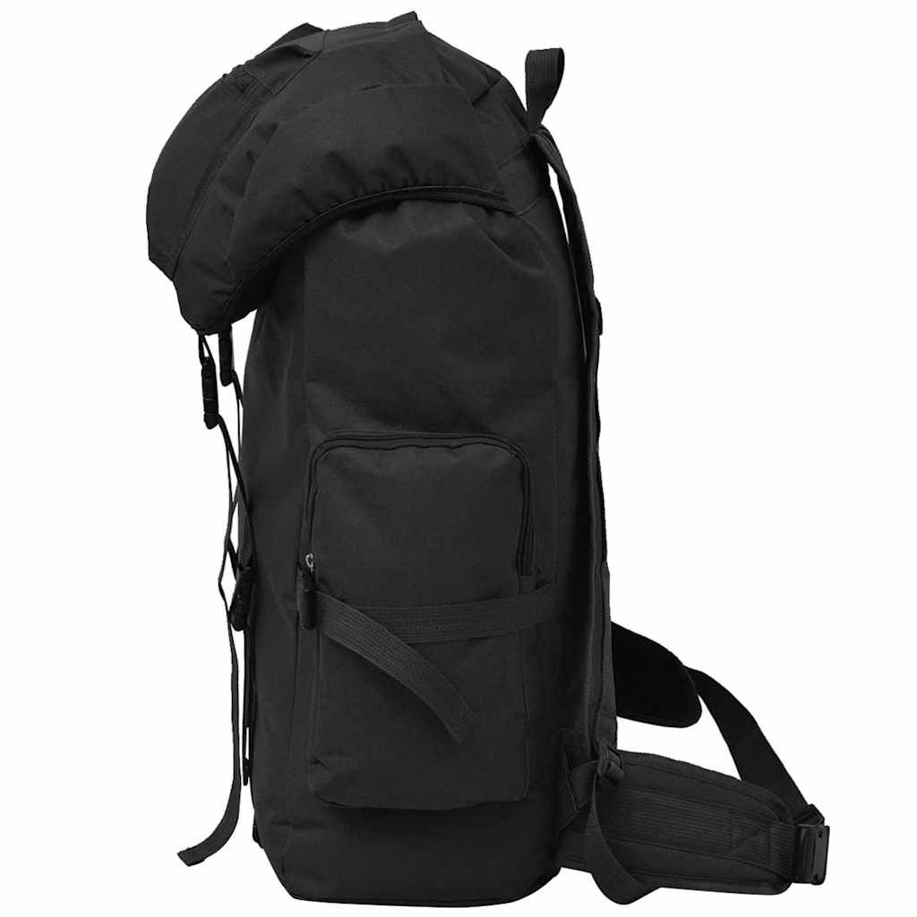 vidaXL Rugzak legerstijl 65 L zwart