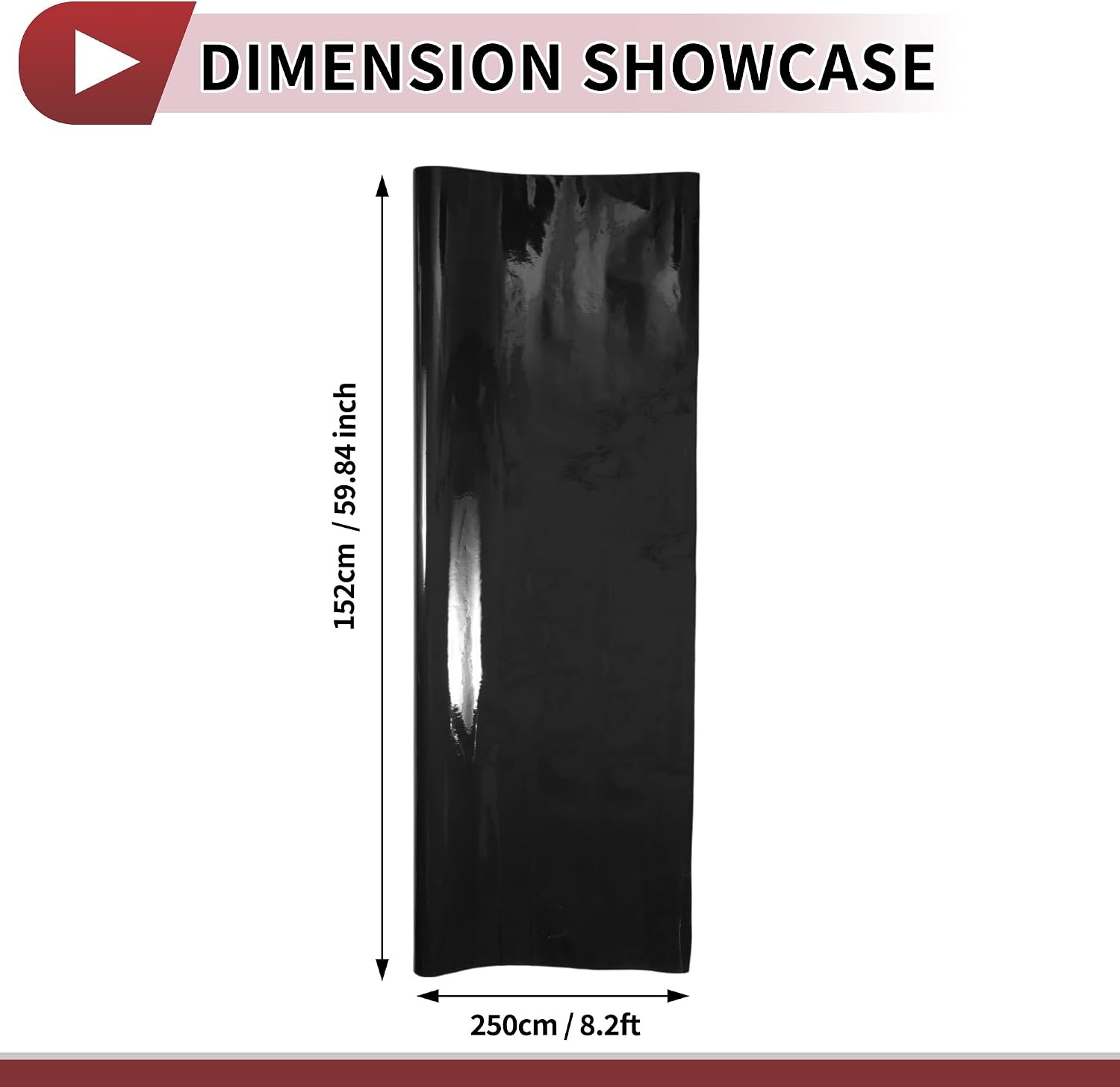 Zwarte Vinyl Wrap Folie voor Auto - 250 x 152 cm - Beschermende Car Wrap