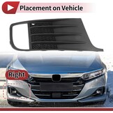 1 x mistlamp voor VW Jetta MK6 GLI 2012-2014, onderste afdekking rechtsvoor, mistlampafdekkingen, zwart, ABS-kunststof