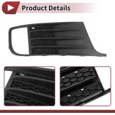 1 x mistlamp voor VW Jetta MK6 GLI 2012-2014, onderste afdekking rechtsvoor, mistlampafdekkingen, zwart, ABS-kunststof
