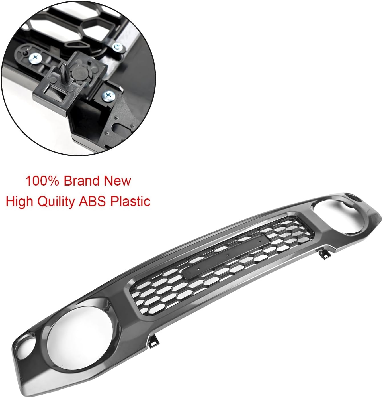 Frontgrille voor Suzuki Jimny JB64 JB74 2019-2023 - Honeycomb Design - Grijs