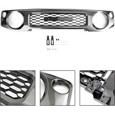Frontgrille voor Suzuki Jimny JB64 JB74 2019-2023 - Honeycomb Design - Grijs