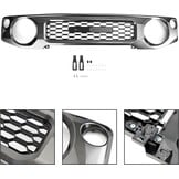 Frontgrille voor Suzuki Jimny JB64 JB74 2019-2023 - Honeycomb Design - Grijs