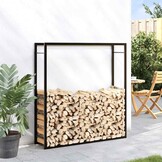 VidaXL Haardhoutrek Staal Matzwart 110x28x116 cm - 40% Korting