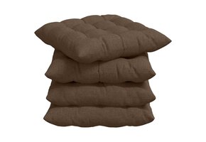 Zitkussens 4 stuks Stof Bruin 40x40cm - 33% Korting