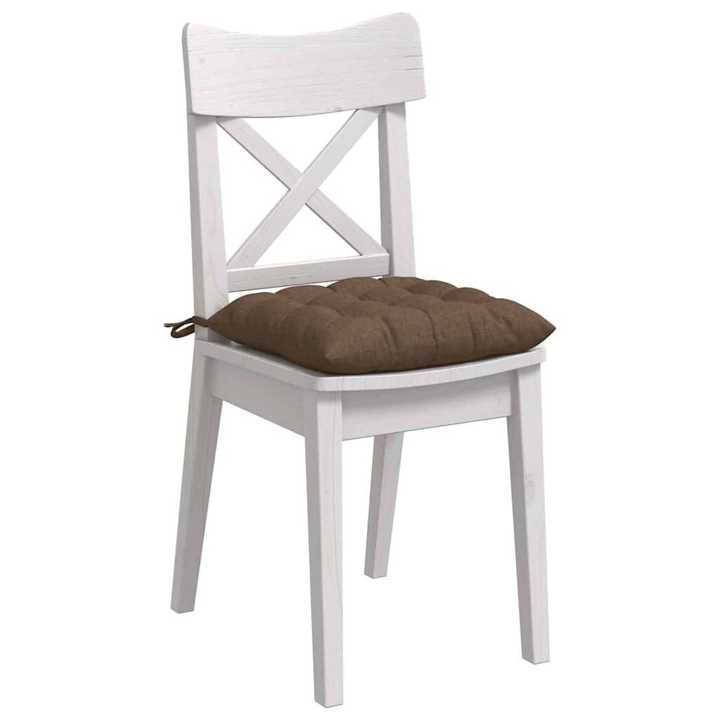 vidaXL Zitkussens 4 st Stof Bruin 40 x 40 x 6 cm