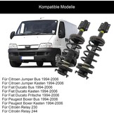 2x Vooras Schokdempers voor Fiat Ducato, Citroën Jumper/Relay en Peugeot Boxer (1994-2006)