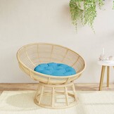vidaXL Kussen rond Ø 60x11 cm oxford stof lichtblauw