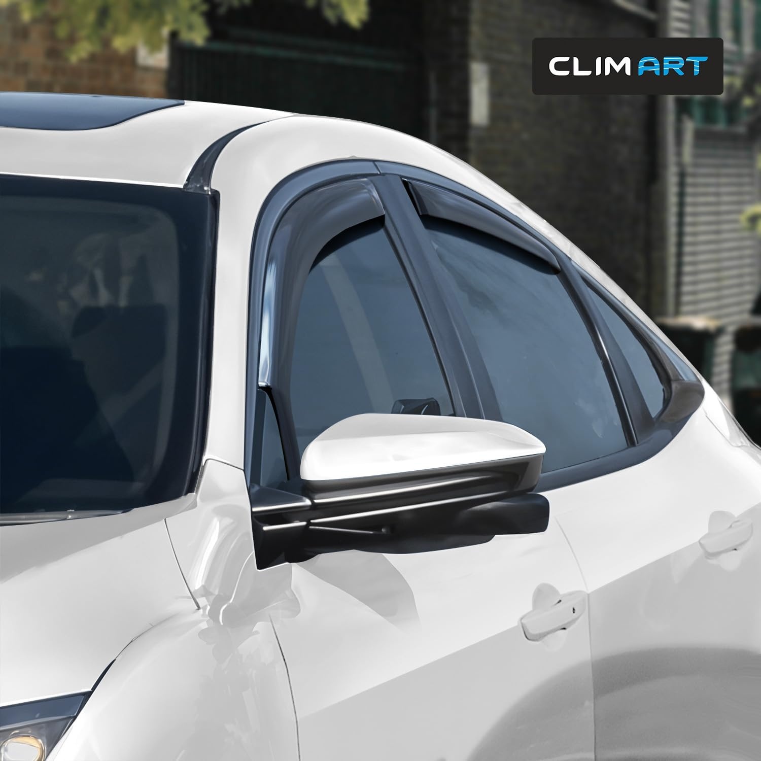 CLIM ART Windgeleiders voor Honda Civic 2017-2022 Sedan - 4 Stuks - Zwart