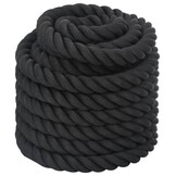 vidaXL Battle Rope Zwart 12 m 9 kg Polyester