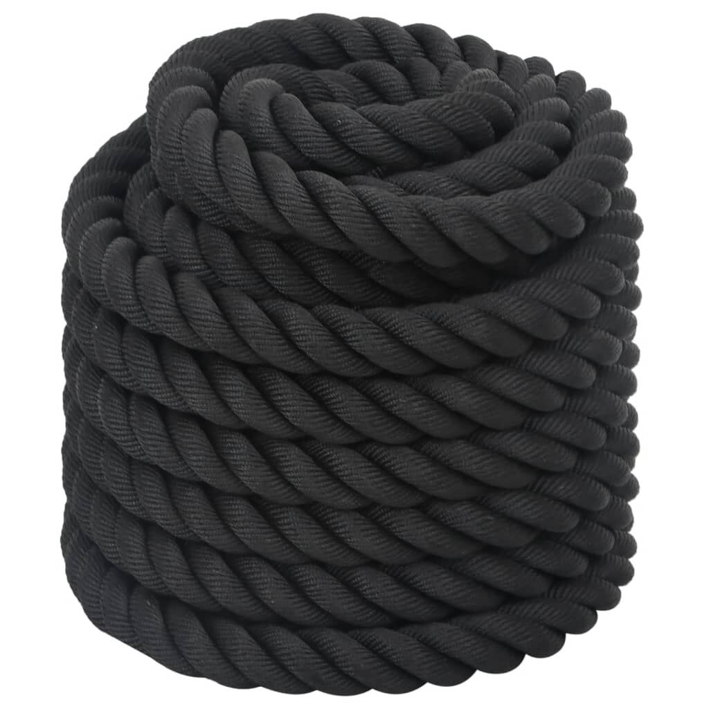 vidaXL Battle Rope Zwart 12 m 9 kg Polyester
