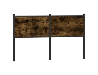 vidaXL Vervangend hoofdbord 140 cm en staal gerookt eikenkleurig