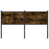 vidaXL Vervangend hoofdbord 140 cm en staal gerookt eikenkleurig