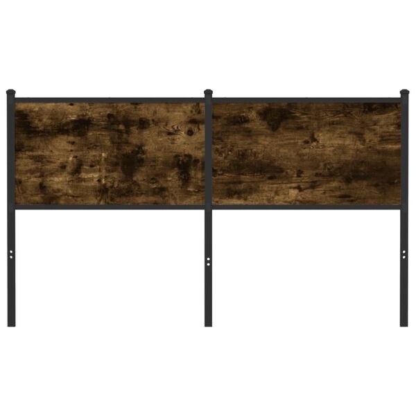 vidaXL Vervangend hoofdbord 140 cm en staal gerookt eikenkleurig