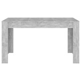 vidaXL Eettafel 140x74,5x76 cm spaanplaat betongrijs