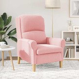 vidaXL Fauteuil Roze 76 x 94 x 102 cm Stof