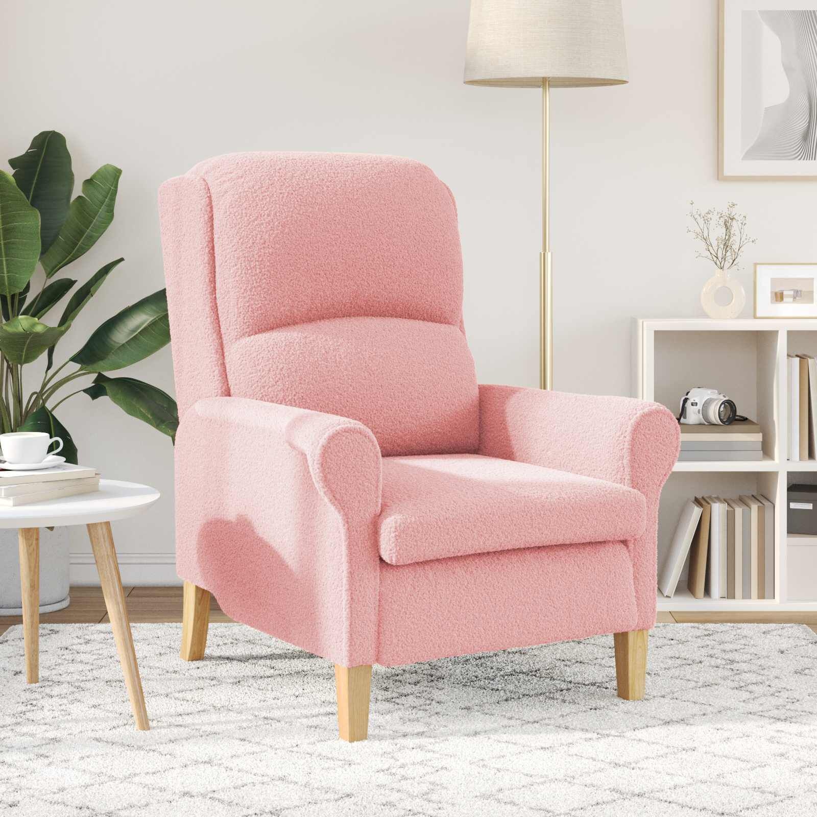 vidaXL Fauteuil Roze 76 x 94 x 102 cm Stof
