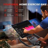 MERACH S38 hometrainer, fiets, 16 standen, magneetweerstand, app, bluetooth