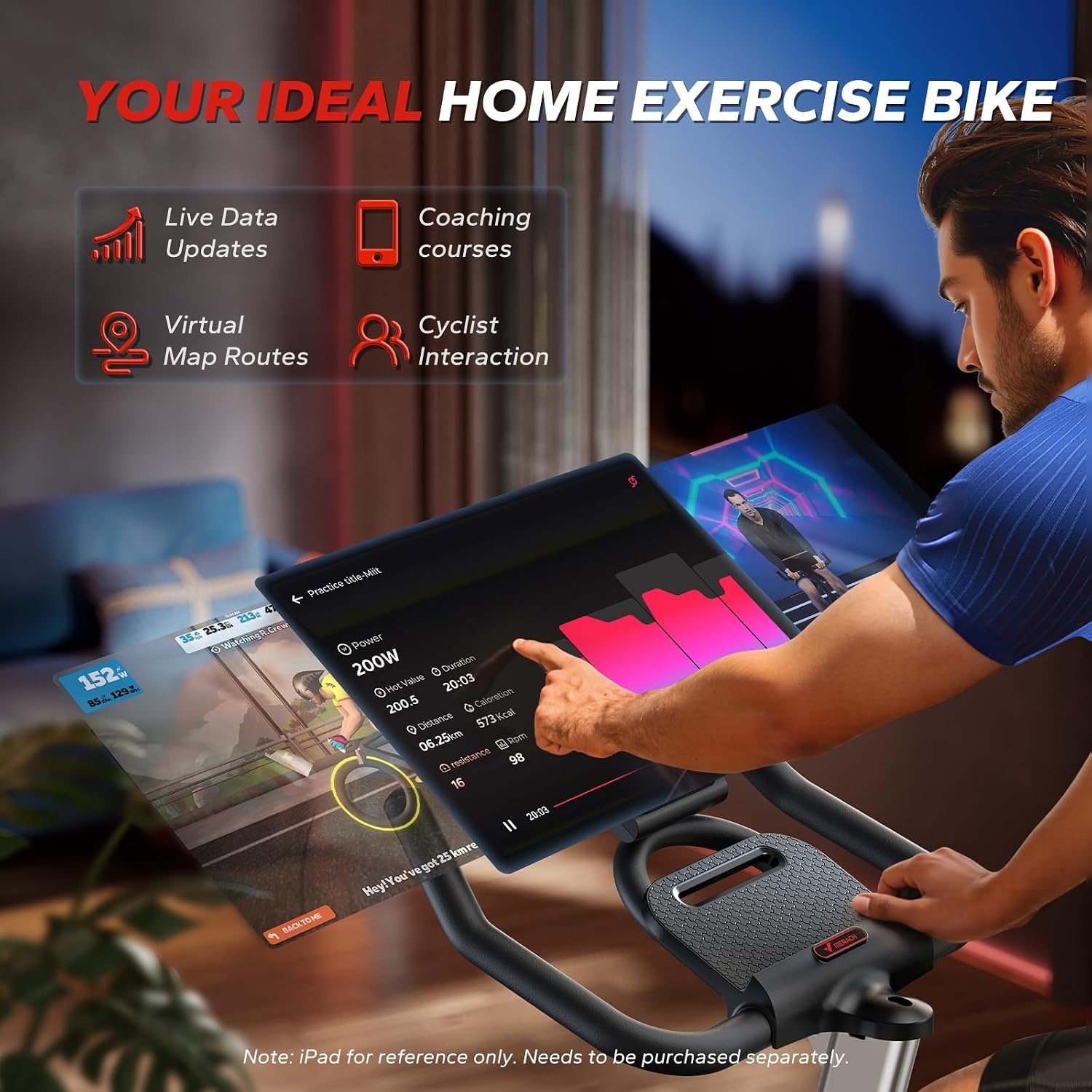 MERACH S38 hometrainer, fiets, 16 standen, magneetweerstand, app, bluetooth