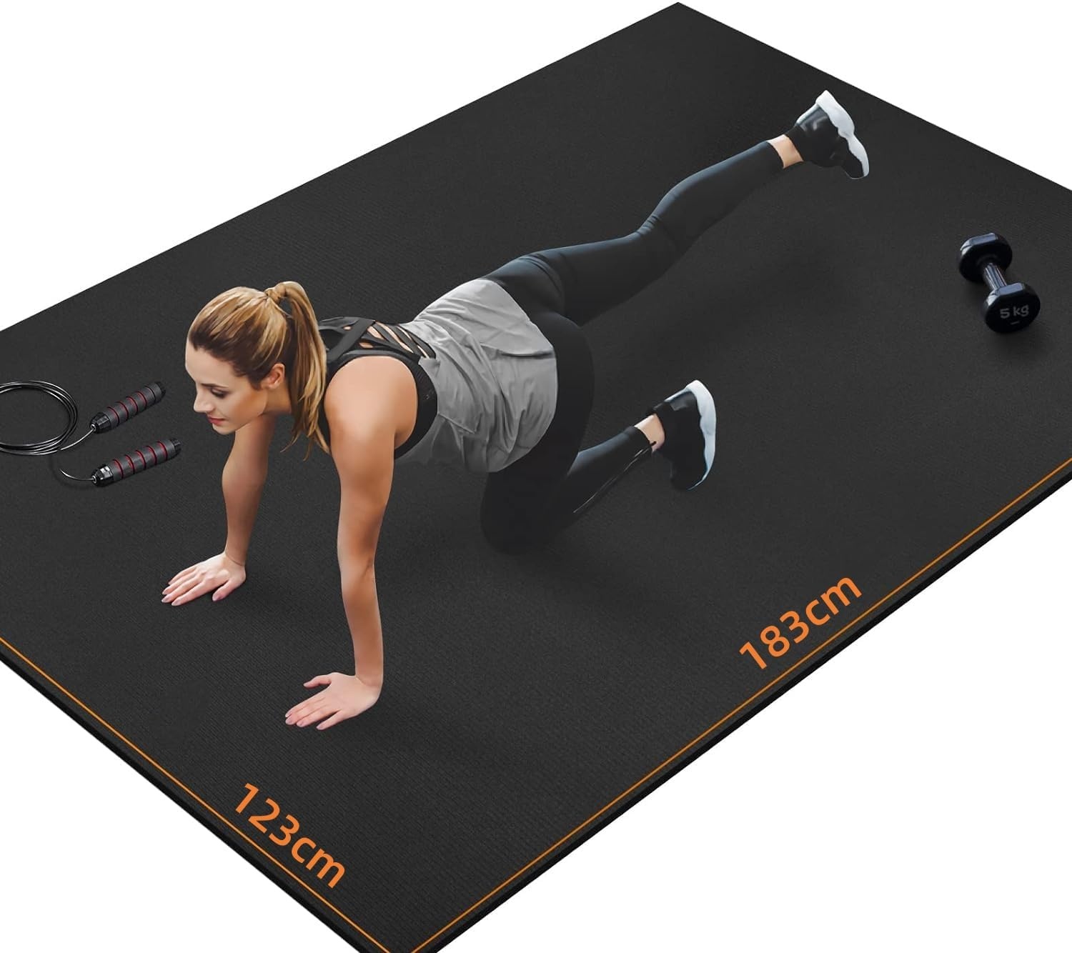 Grote Oefening Mat innhom Workout mat voor Thuis 6 × 4 ' Gym Matten Oefening Gym Vloeren Rubber Fitness Mat