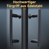 SONNI Douchedeur zonder douchebak, 90 x 100 cm, veiligheidsglas, hoekinstap, douchecabine, schuifdeur, hoekdouche, doucheafscheiding, zwart