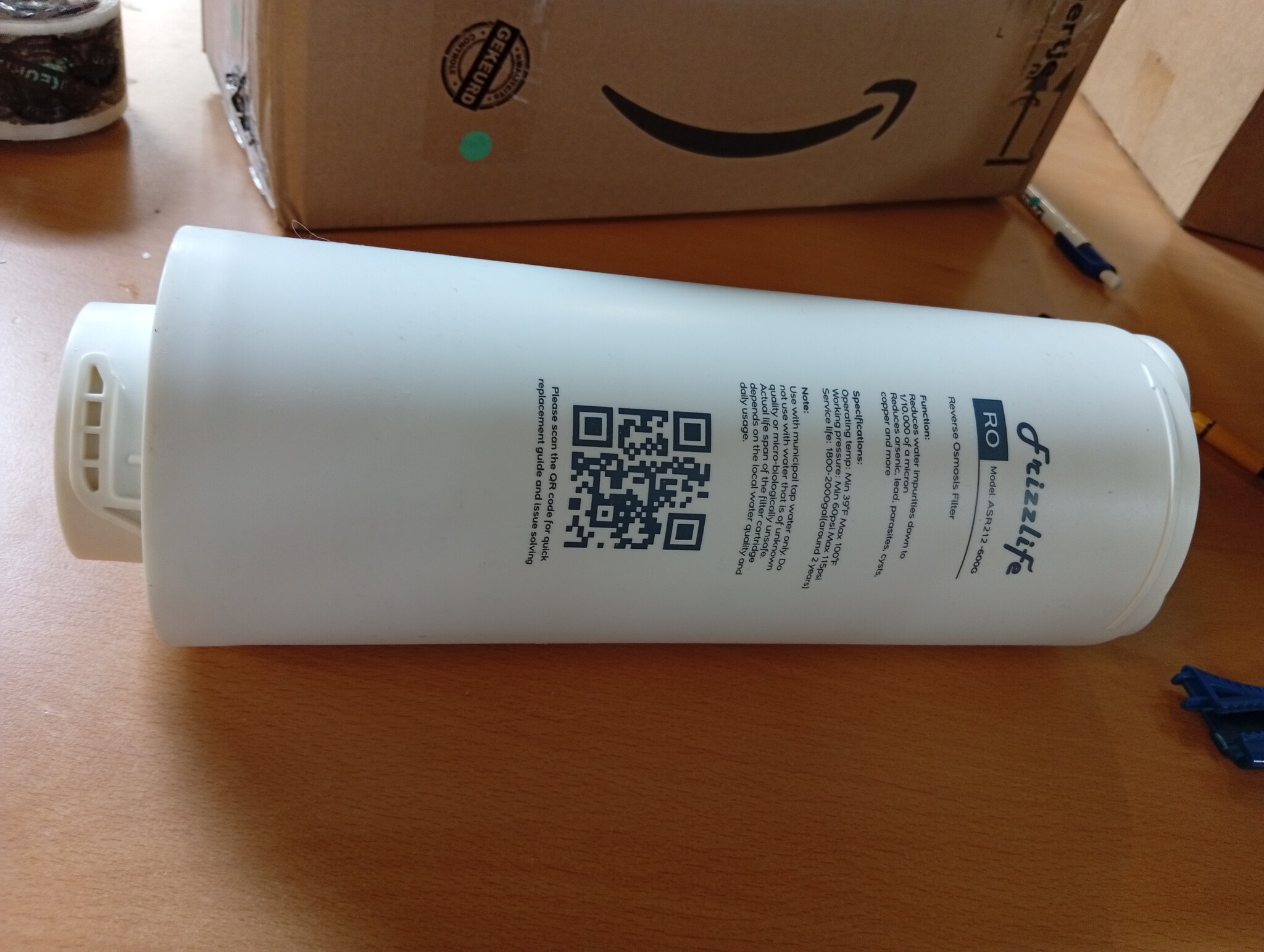 Frizzlife ASR212-600G RO vervangingsfilterpatroon voor PD600 (2e fase)