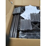 vidaXL Plantenbak met latwerk 120x40x121,5 cm polypropeen bruin
