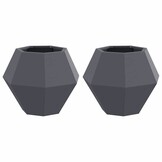 vidaXL Plantenbak 2 st Antraciet 50 x 50 x 40 cm Staal