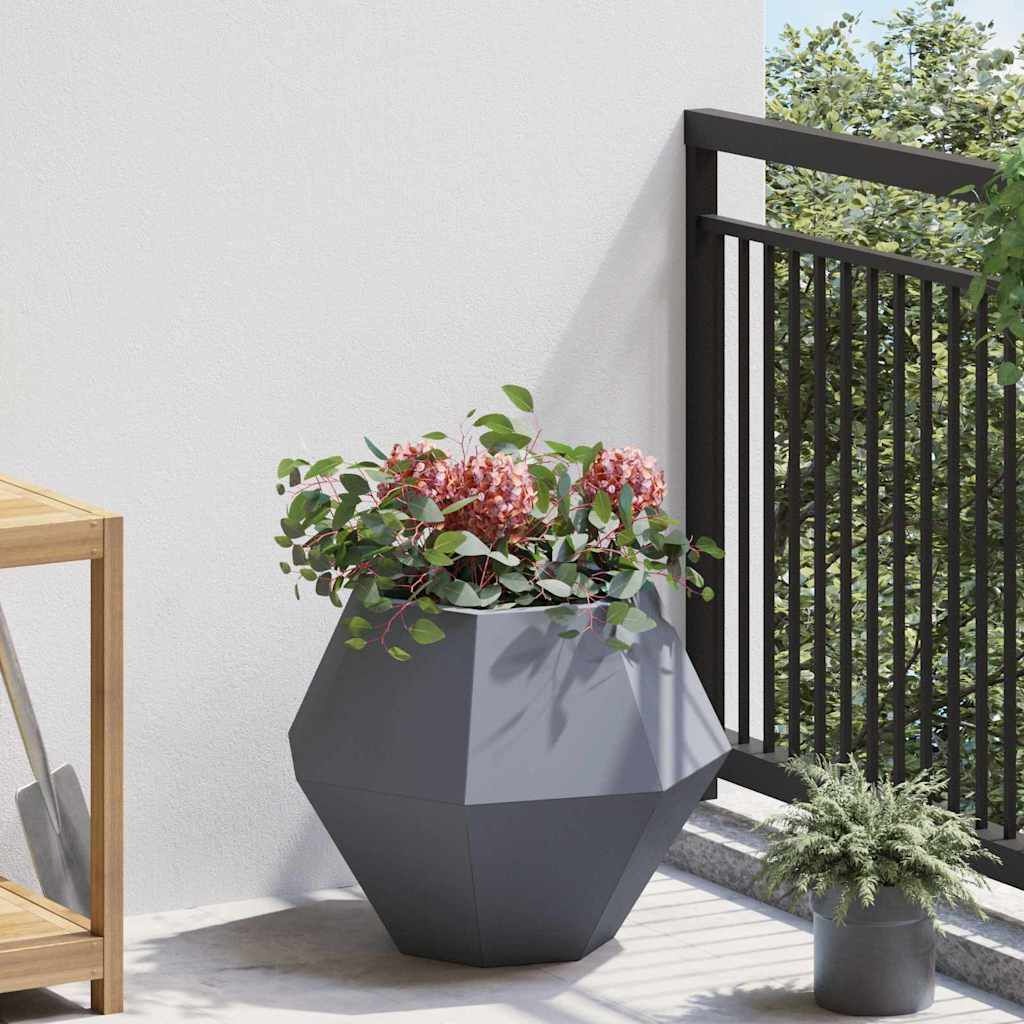 vidaXL Plantenbak 2 st Antraciet 50 x 50 x 40 cm Staal