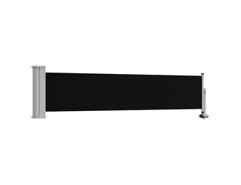 vidaXL Tuinscherm uittrekbaar 60x300 cm zwart