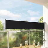 vidaXL Tuinscherm uittrekbaar 60x300 cm zwart
