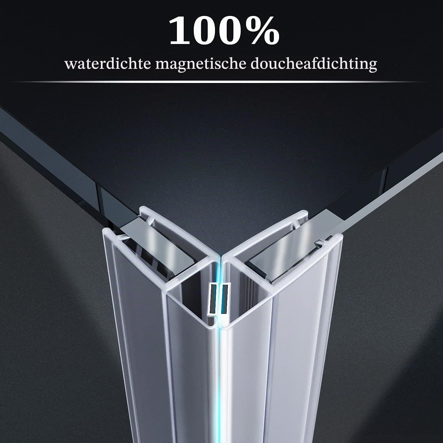 SONNI Douchecabine 120x90 cm vouwdeur hoekinstap beide zijden vouwbaar doucheafscheiding vouwdouche NANO-glas dubbele douchedeur hoogte 195 cm draaivouwdeur
