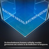SONNI Douchecabine 120x90 cm vouwdeur hoekinstap beide zijden vouwbaar doucheafscheiding vouwdouche NANO-glas dubbele douchedeur hoogte 195 cm draaivouwdeur