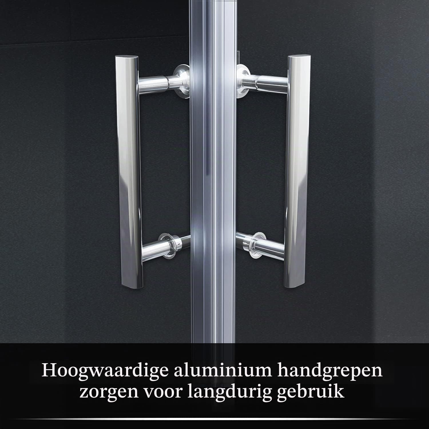 SONNI Douchecabine 120x90 cm vouwdeur hoekinstap beide zijden vouwbaar doucheafscheiding vouwdouche NANO-glas dubbele douchedeur hoogte 195 cm draaivouwdeur