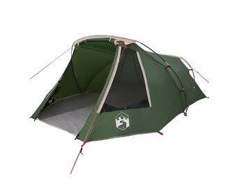 vidaXL Tunnel Tent 3-Person 3-persoons Groen en Wit
