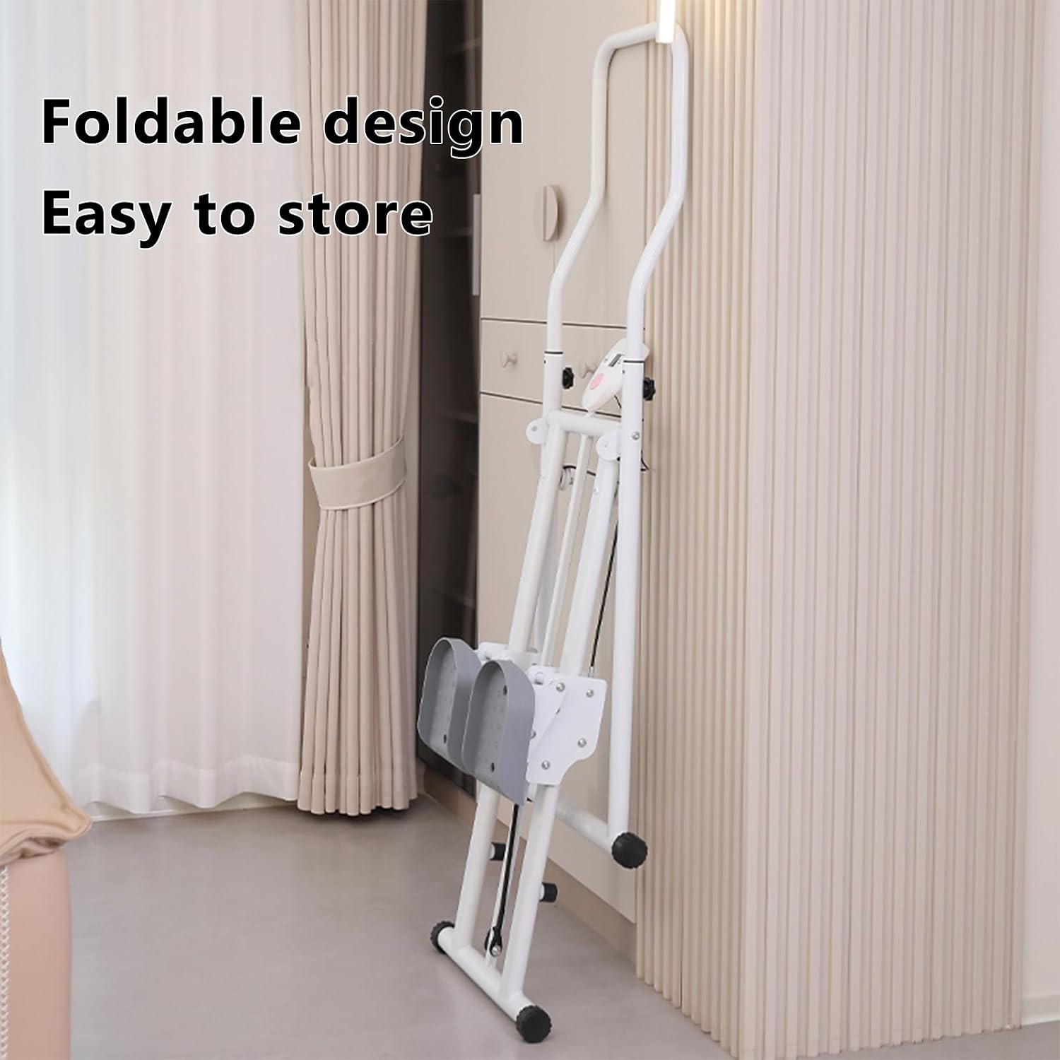 Verticale klimstepper voor full-body training, hometrainer met lcd-display, caloriemeter, knievriendelijk, fitnessapparaat voor thuis, opvouwbaar, belastbaar tot 150 kg