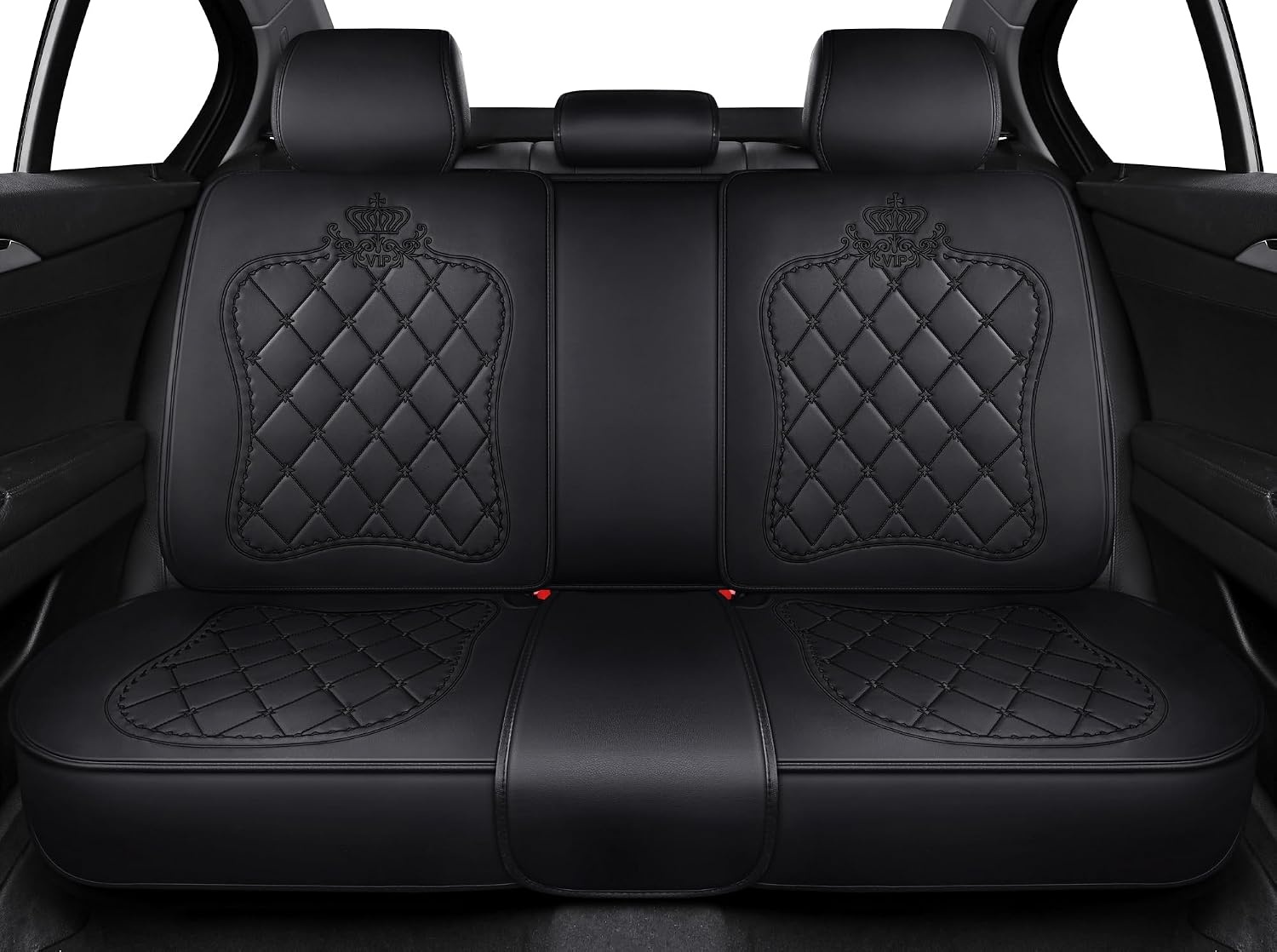 Udpomb Universele Autostoelhoezen - Set van 2 - Zwart met Ruitpatroon - Geschikt voor Auto, SUV en EV