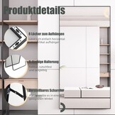 AUFHELLEN Full Body Wandspiegel 200 x 100 cm - Zwart Metalen Frame