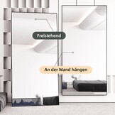 AUFHELLEN Full Body Wandspiegel 200 x 100 cm - Zwart Metalen Frame