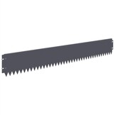 vidaXL Gazonrand 20 st 103 x 15 cm Staal Antraciet