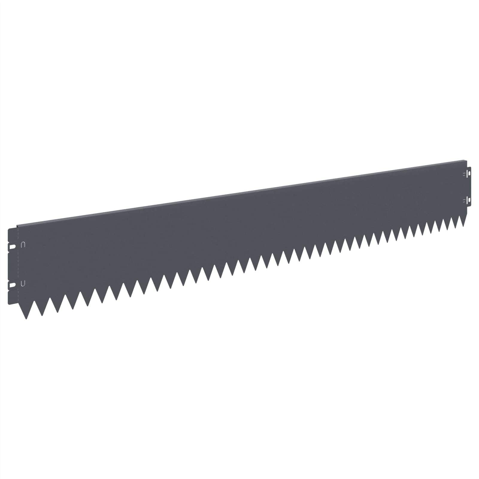 vidaXL Gazonrand 20 st 103 x 15 cm Staal Antraciet