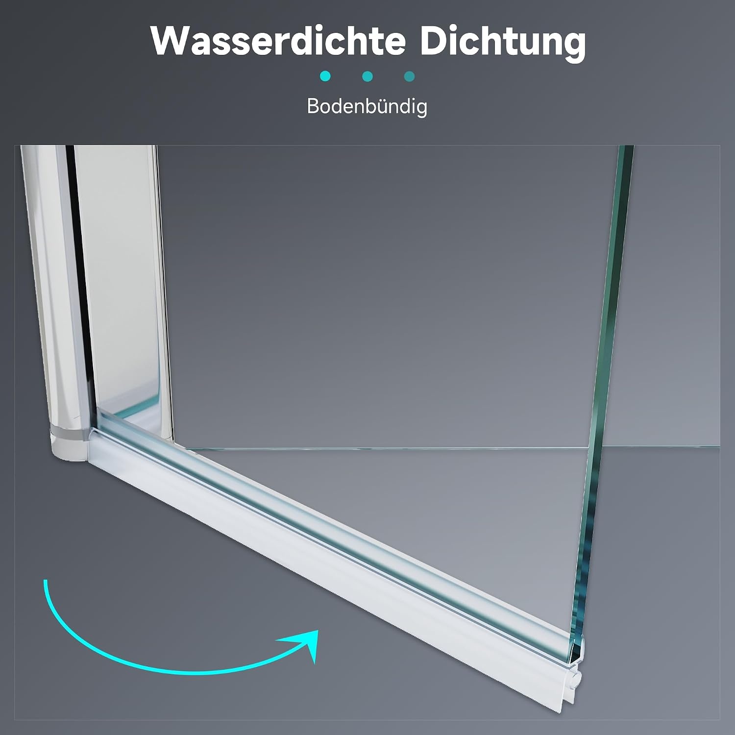 SONNI Inloopdouche 80x200 cm met 30 cm Zwenkbaar Zijpaneel - Zilver